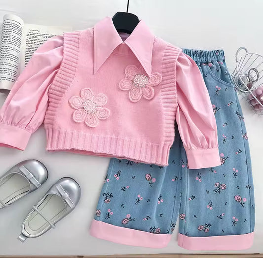 Conjunto rosa jeans
