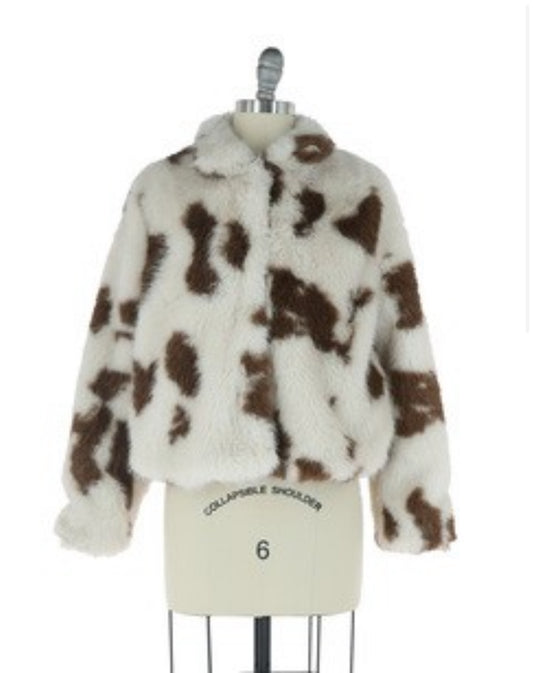 Chamarra peluche vaca