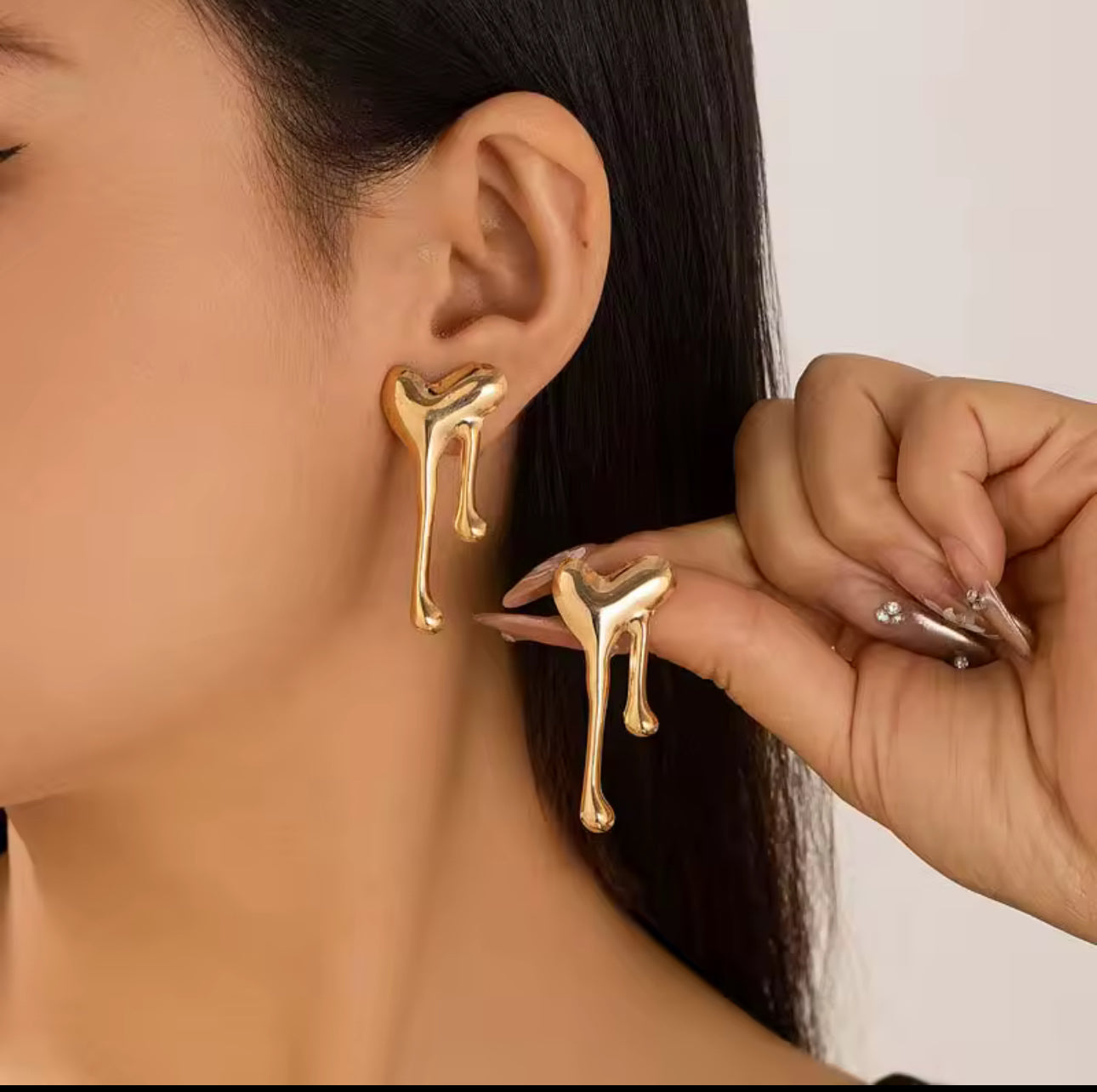 Arete corazón Gota