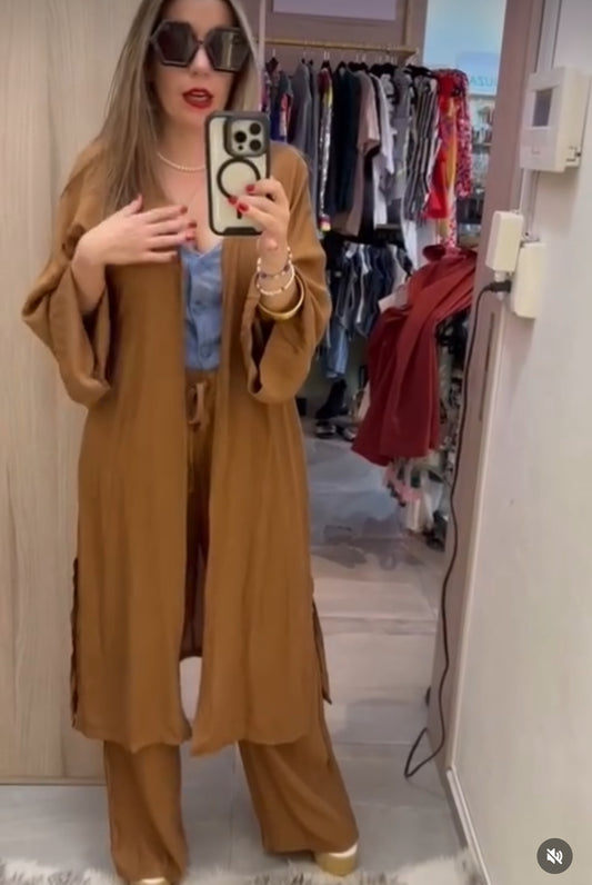 Set kimono camel