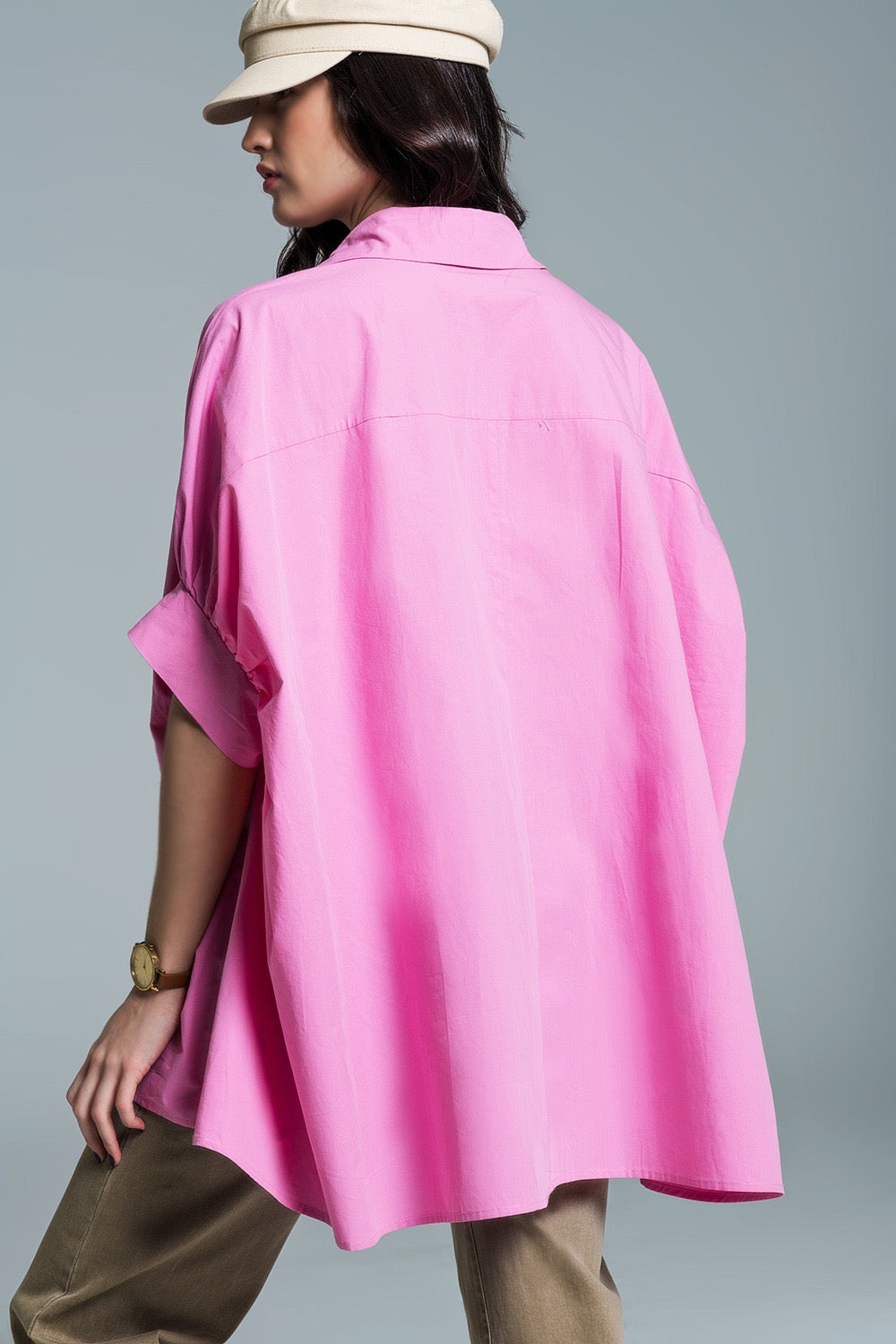 Camisa oversized Rosa
