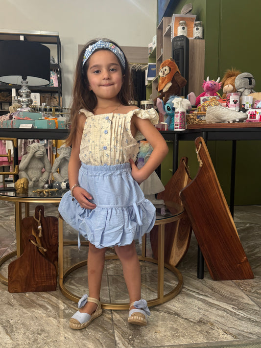 Conjunto niña azul