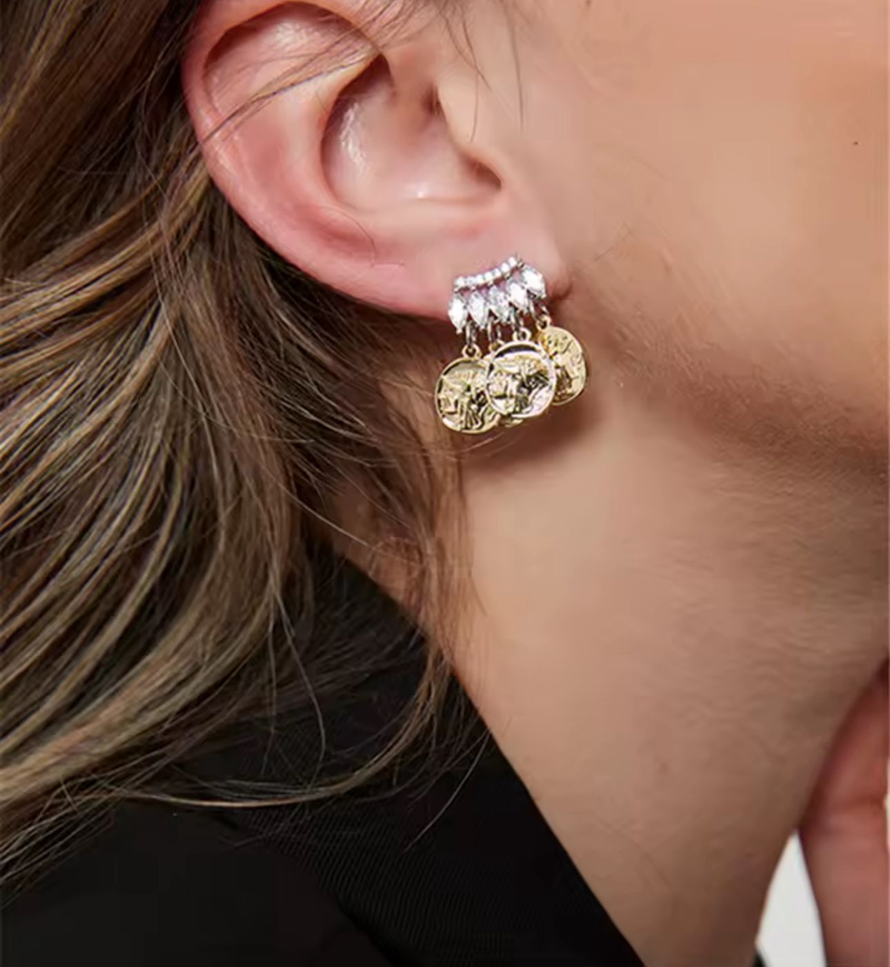Aretes monedas