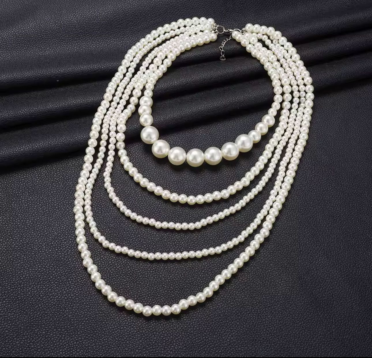 Collar perla sintetica