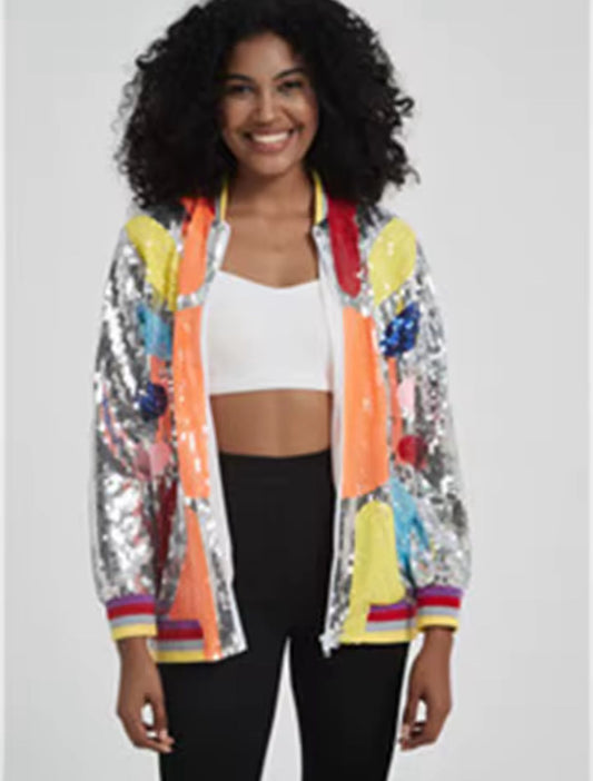 Chamarra lentejuelas