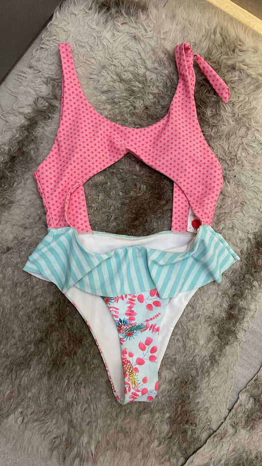 Traje de baño bicolor
