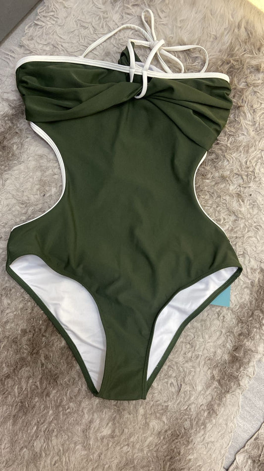 Traje de baño verde militar