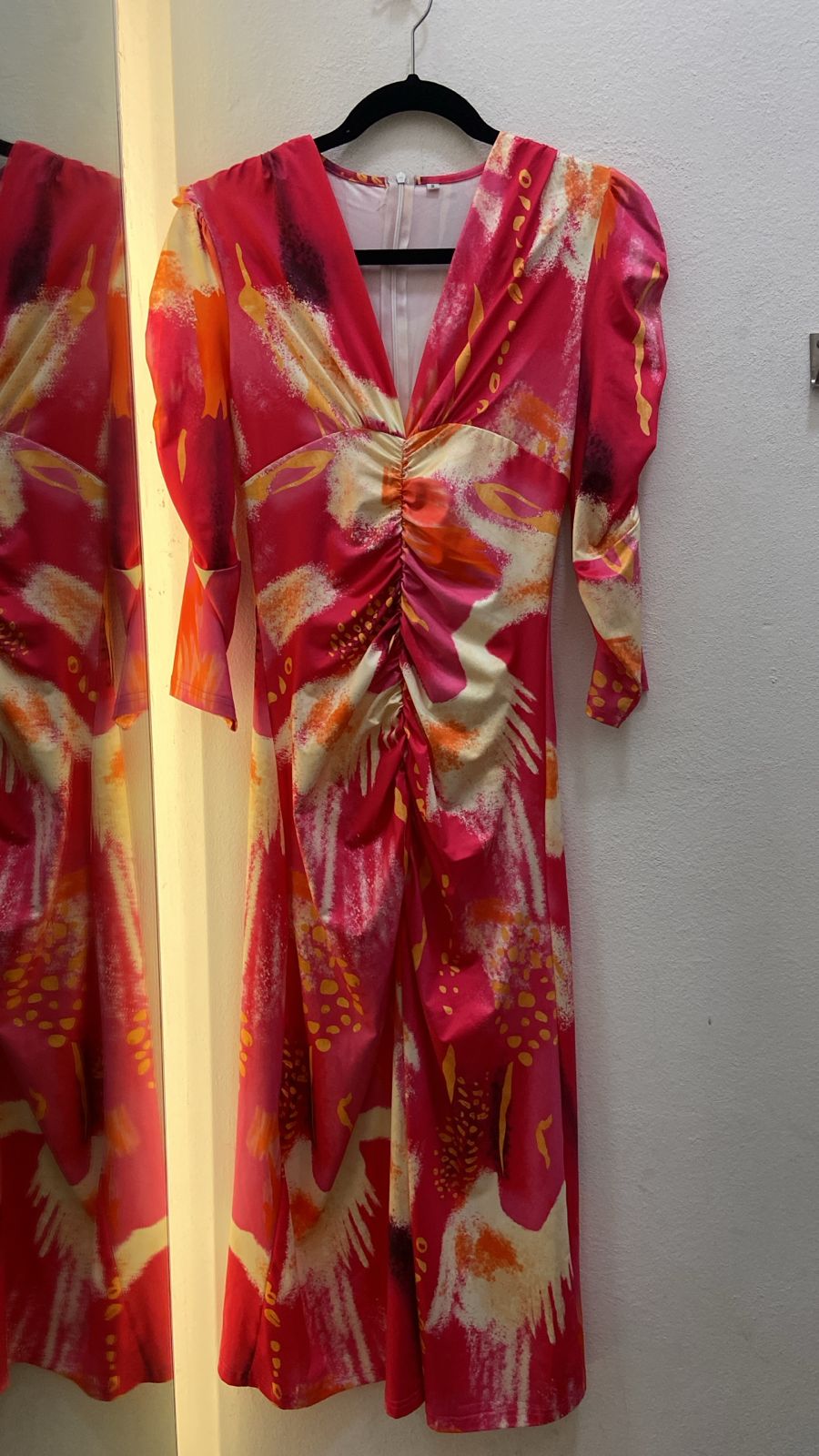 Vestido rosa flores