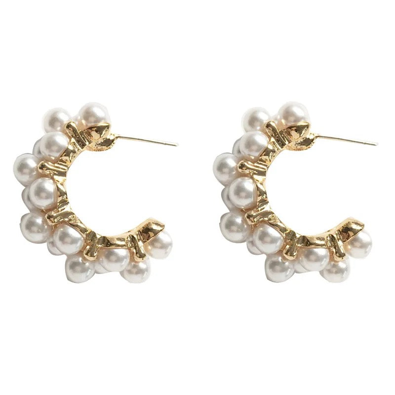 Aretes arracada Perlas