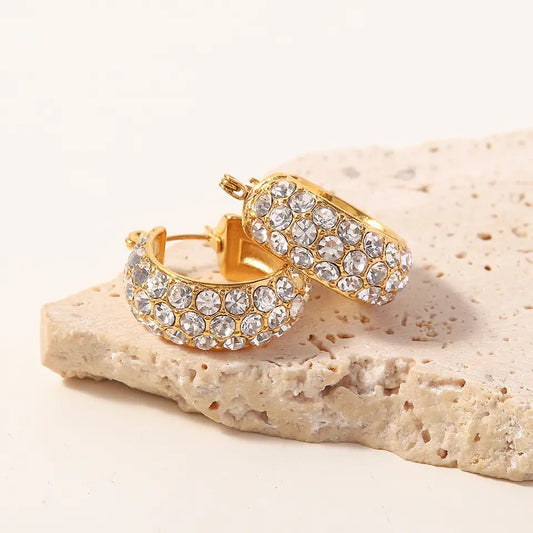 Aretes arracada brillos