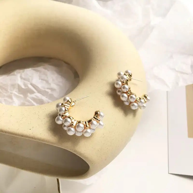Aretes arracada Perlas