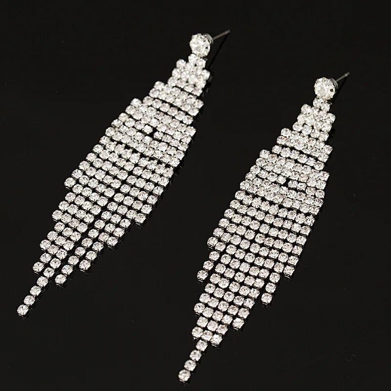 Aretes brillos plata