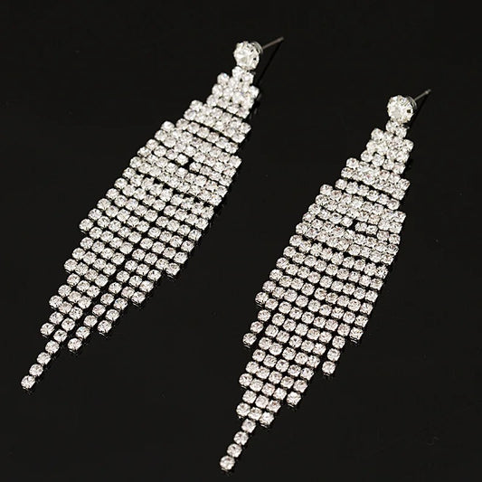 Aretes brillos plata