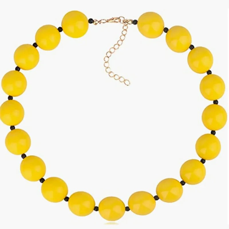 Collar bolas colores