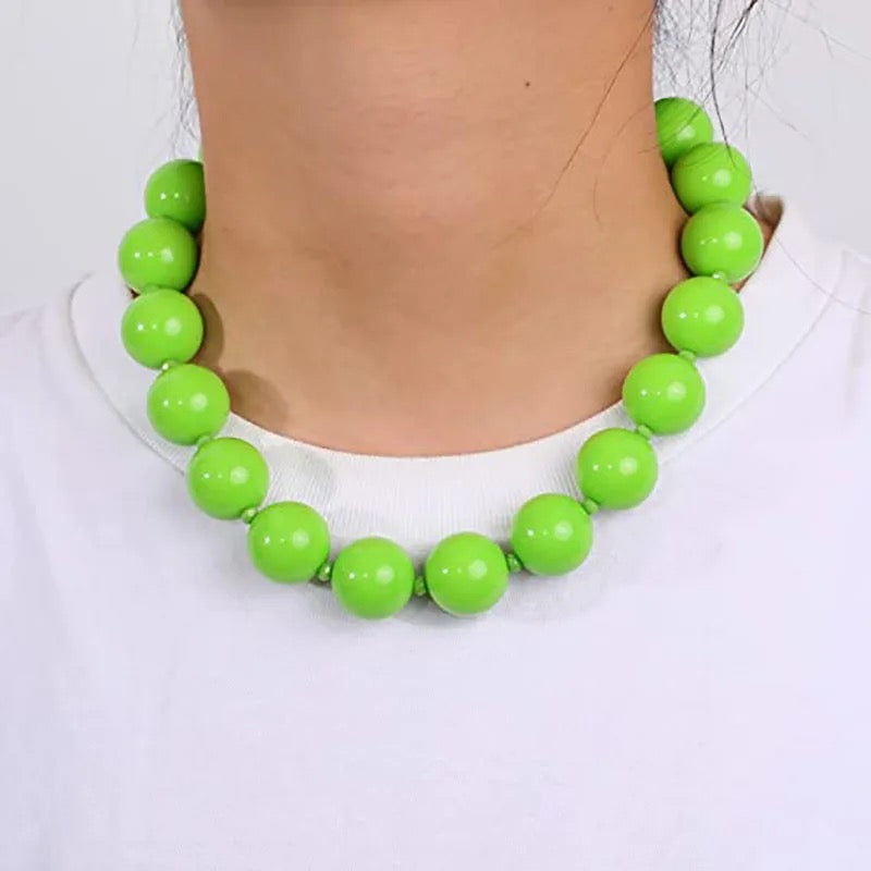 Collar bolas colores