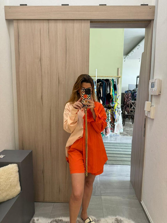 Set short naranja