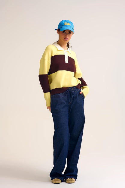 POLO AMARILLO RAYAS