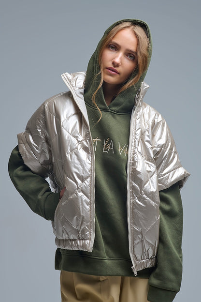 PUFFER VEST METALIZADO