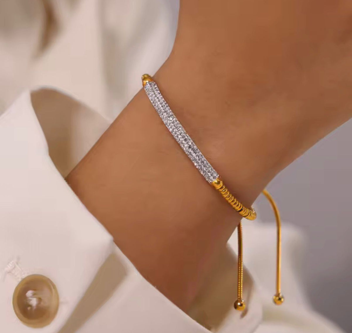 PULSERA BRILLOS AJUSTABLE