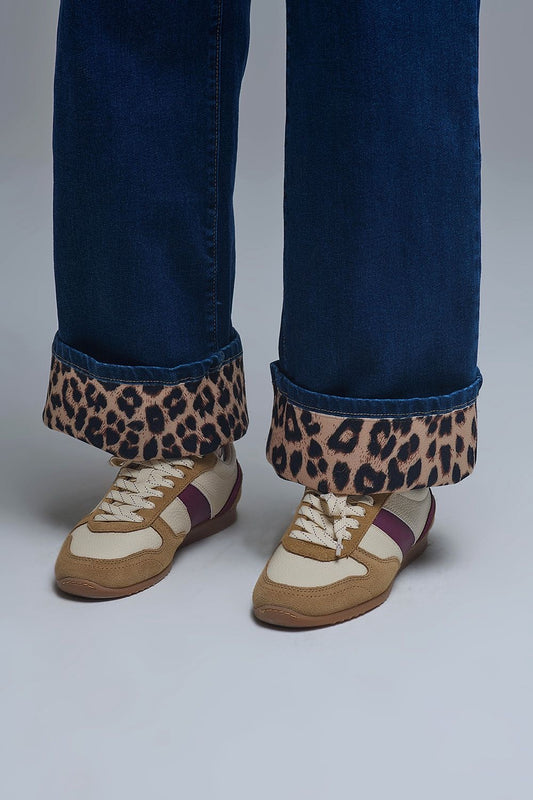DENIM JEANS CON ANIMAL PRINT