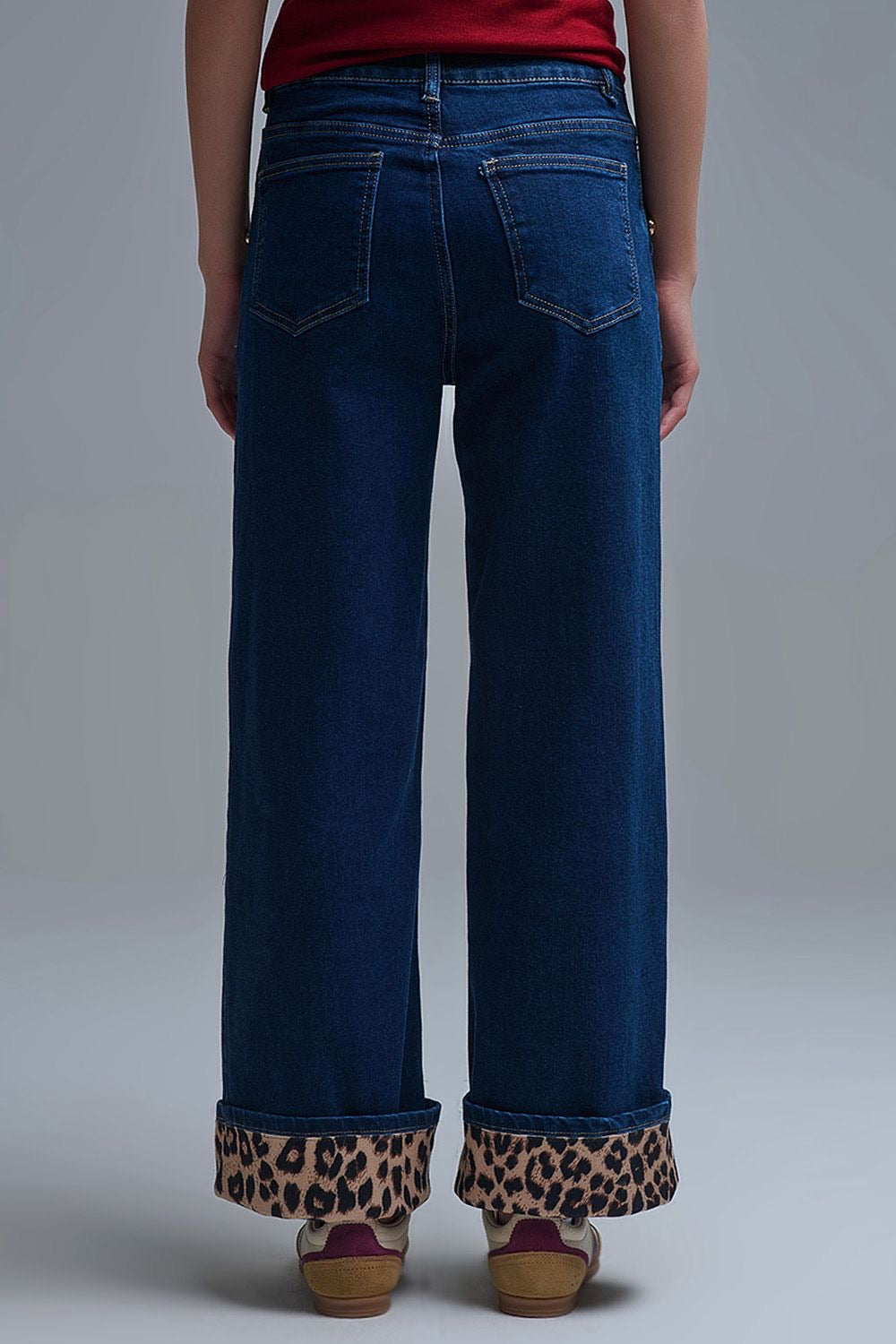 DENIM JEANS CON ANIMAL PRINT