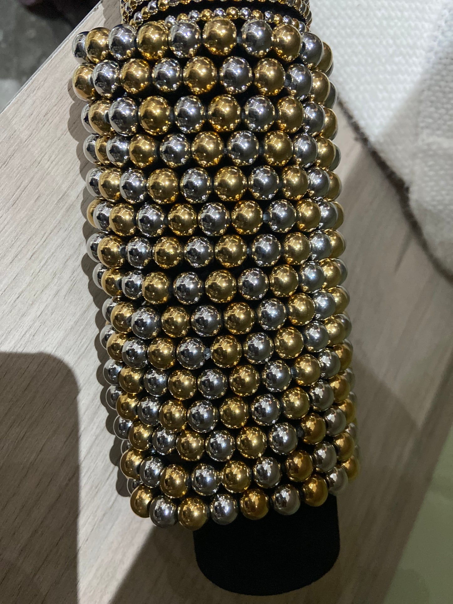 Pulsera bolitas bicolor