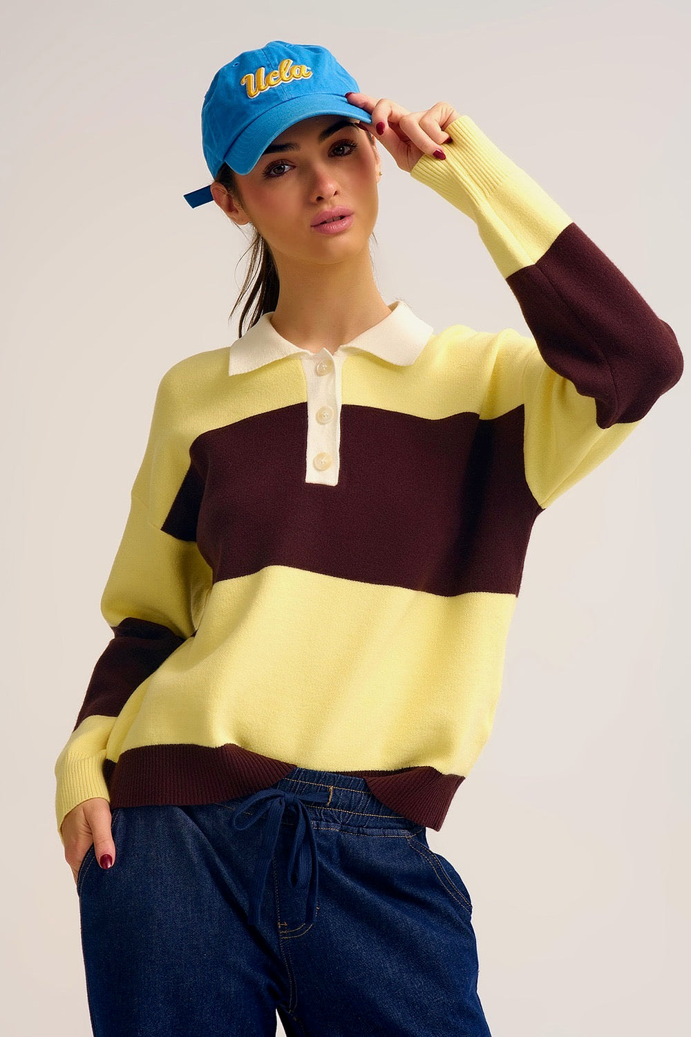 POLO AMARILLO RAYAS