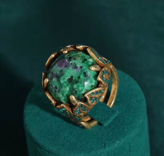Anillo piedra manchada