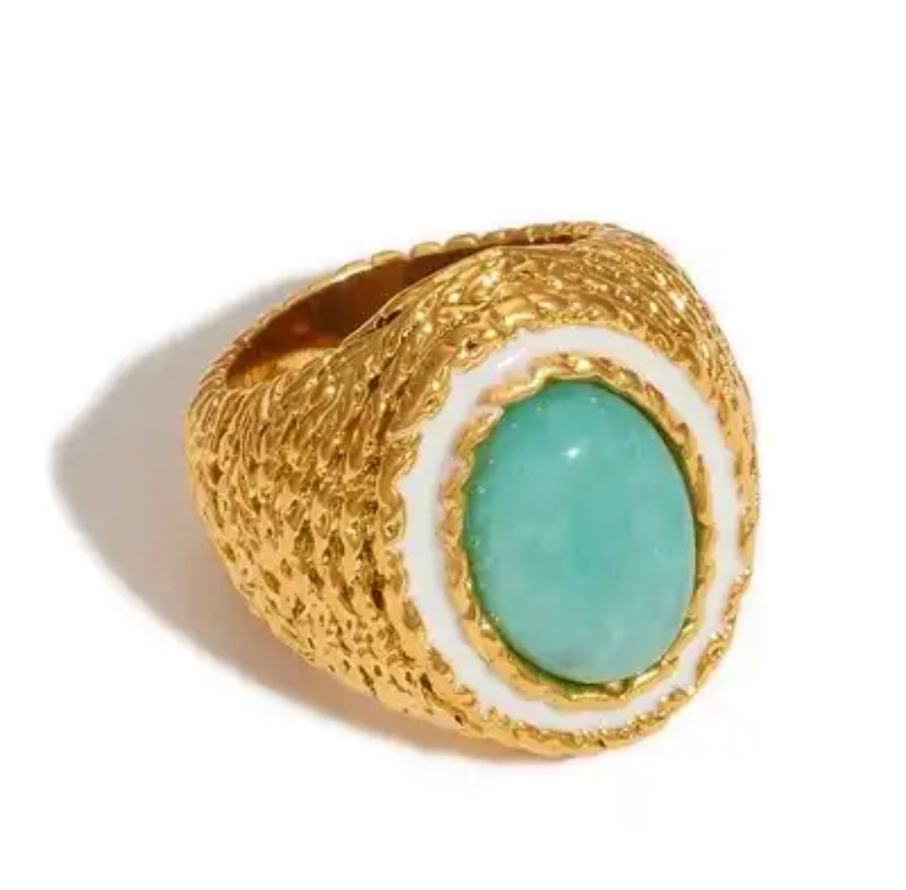 Anillo vintage verde