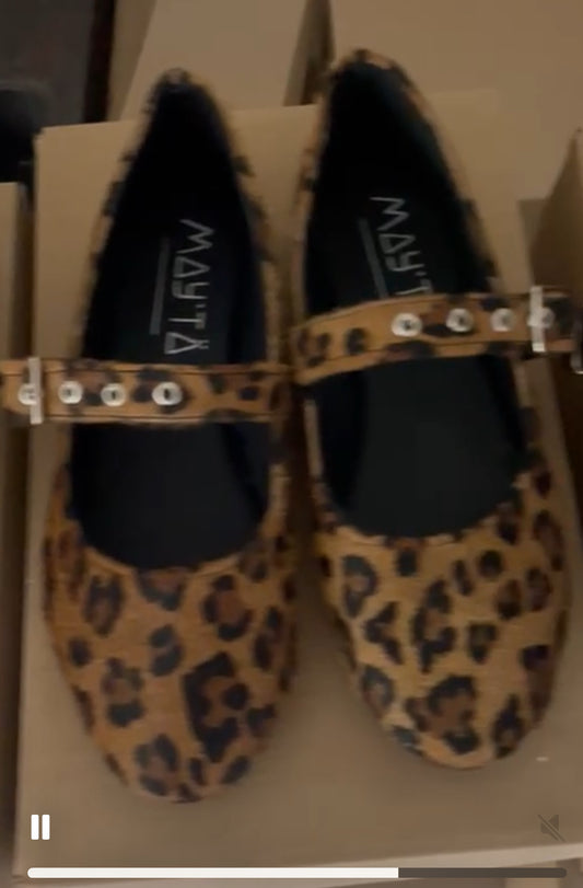 Flats cow animal print