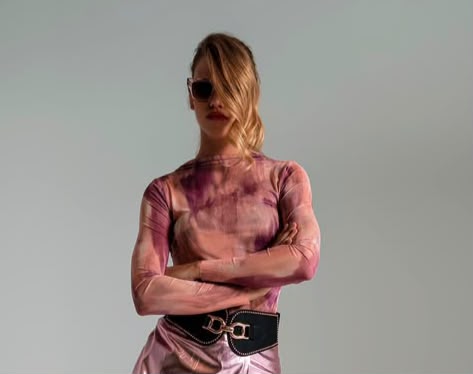 BLUSA ROSA DE MESH