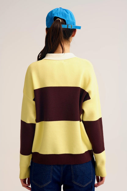 POLO AMARILLO RAYAS