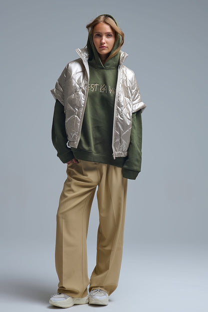 PUFFER VEST METALIZADO