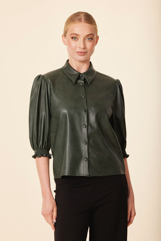 Camisa verde vinipiel