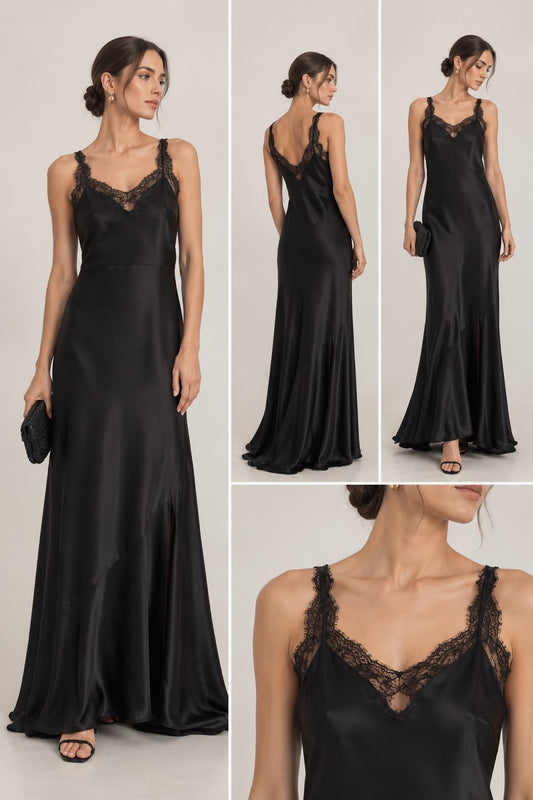 VESTIDO LENCERO NEGRO