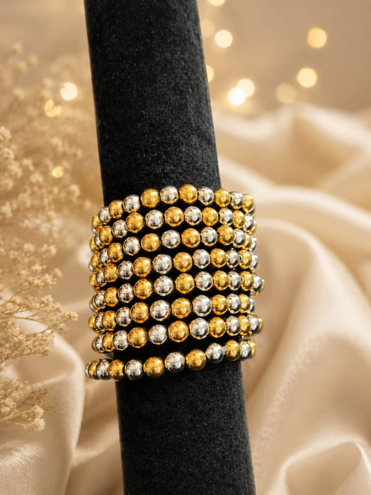 Pulsera Bolitas Bicolor