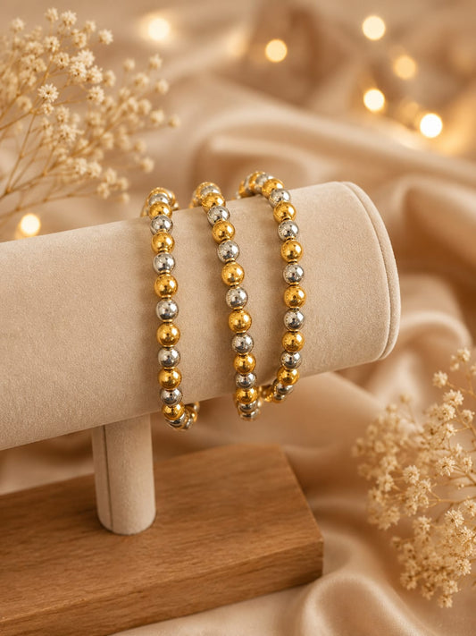 Pulsera Bolitas Bicolor