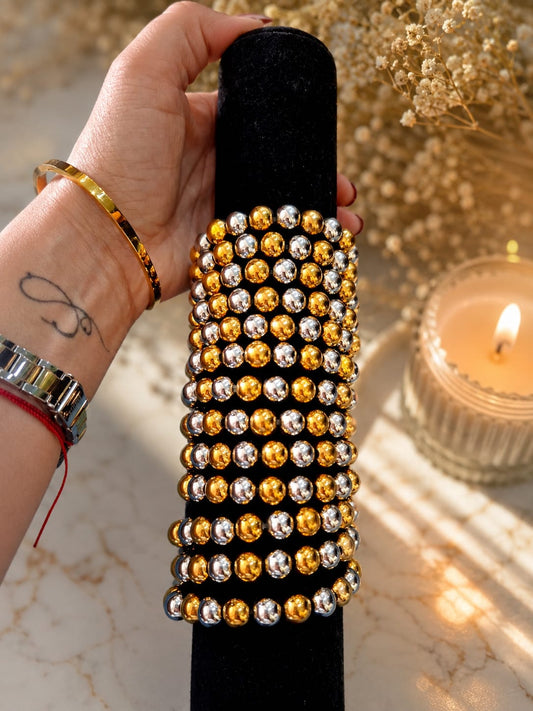 Pulsera Bolitas Bicolor