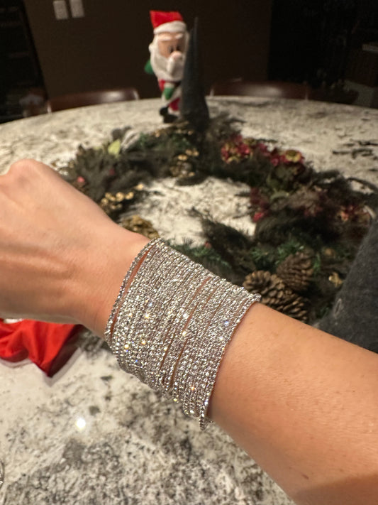 Pulsera brilllos plata