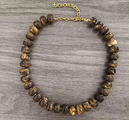 COLLAR CUENTAS PIEDRA