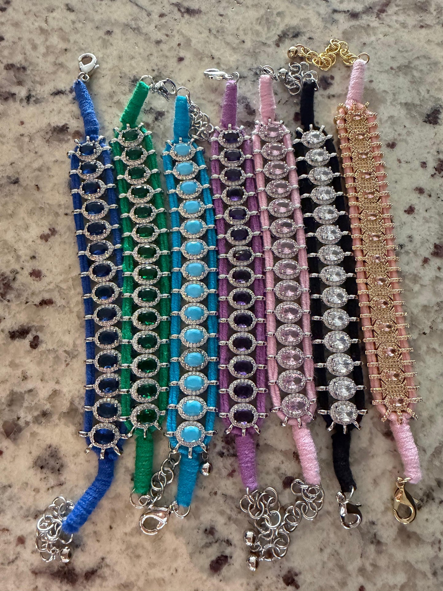 BRAZALETE BRILLOS PLATA