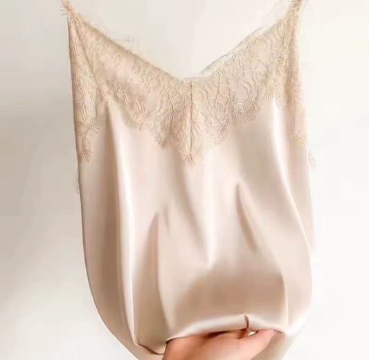 VESTIDO LENCERO BEIGE