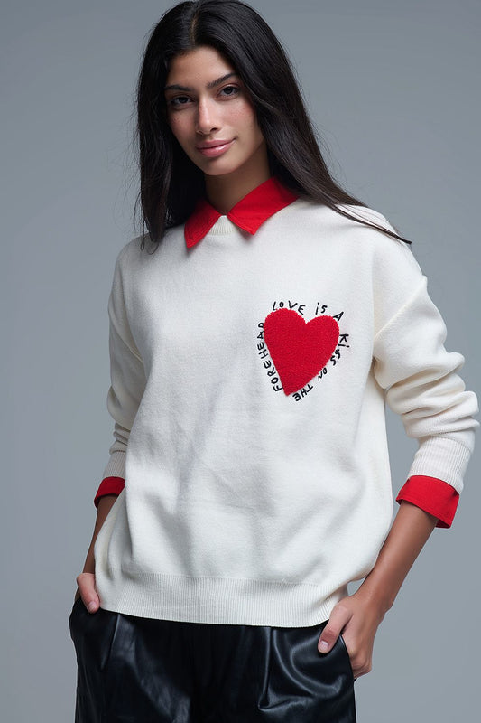 Suéter Blanco Corazón