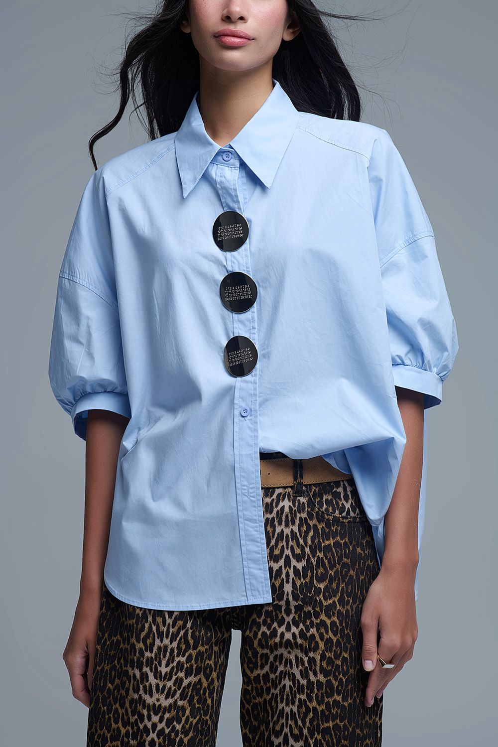 Camisa oversize azul