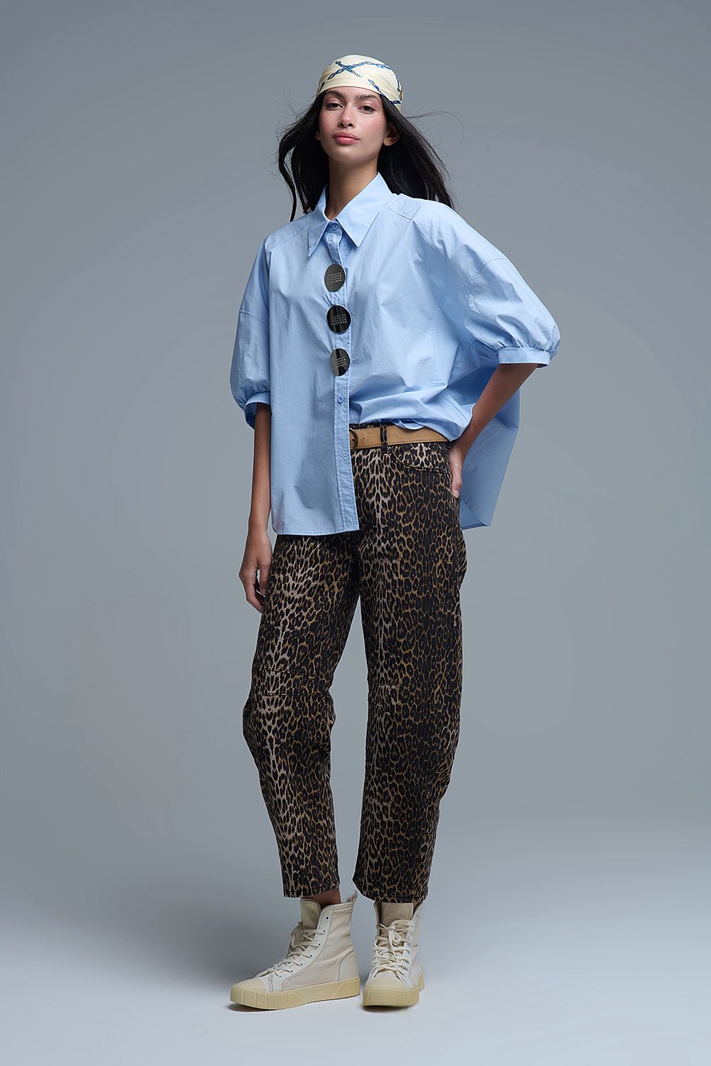 Camisa oversize azul