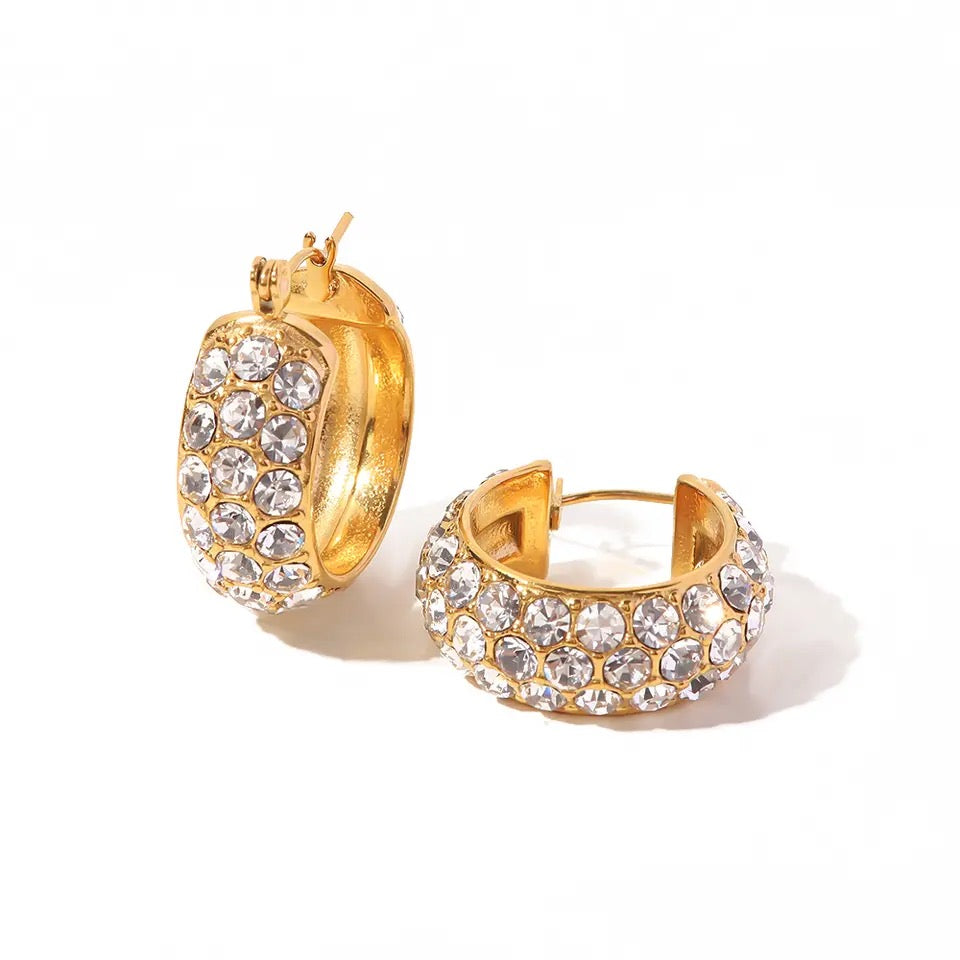 Aretes arracada brillos