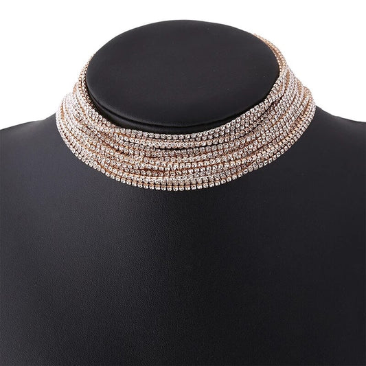 Choker brillos dorado