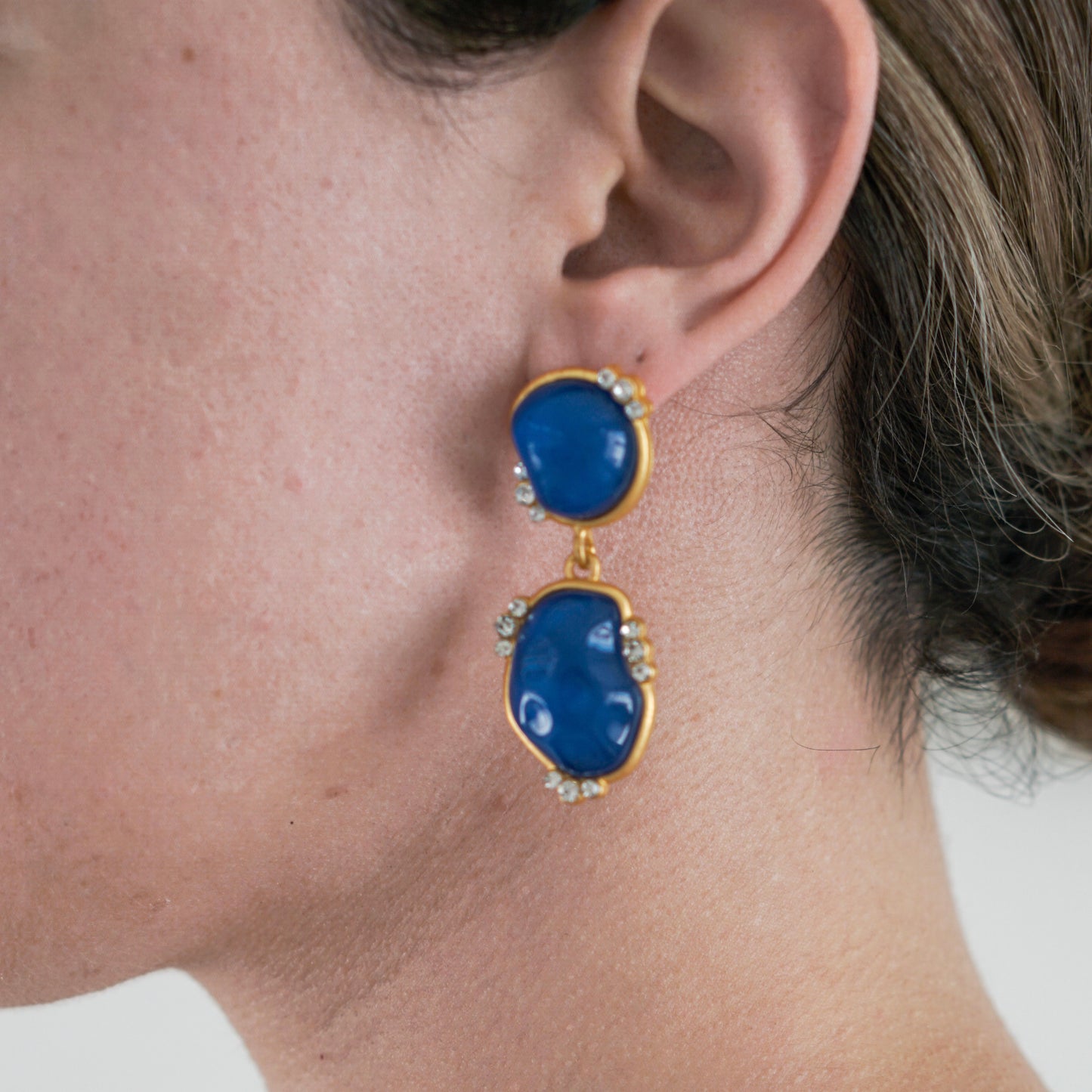 Aretes azul mar