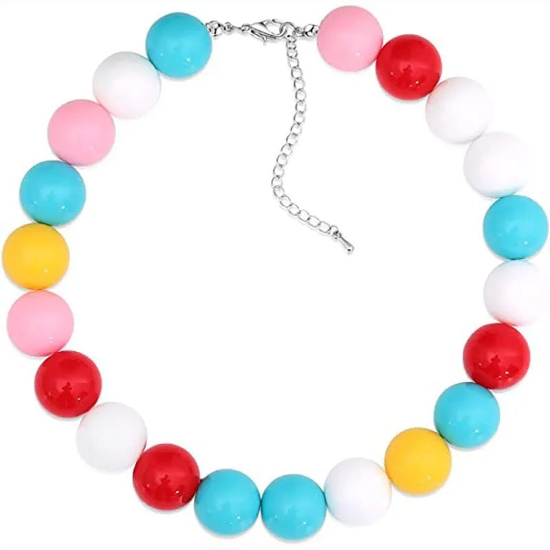 Collar bolas colores