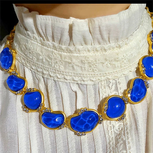 Collar azul mar